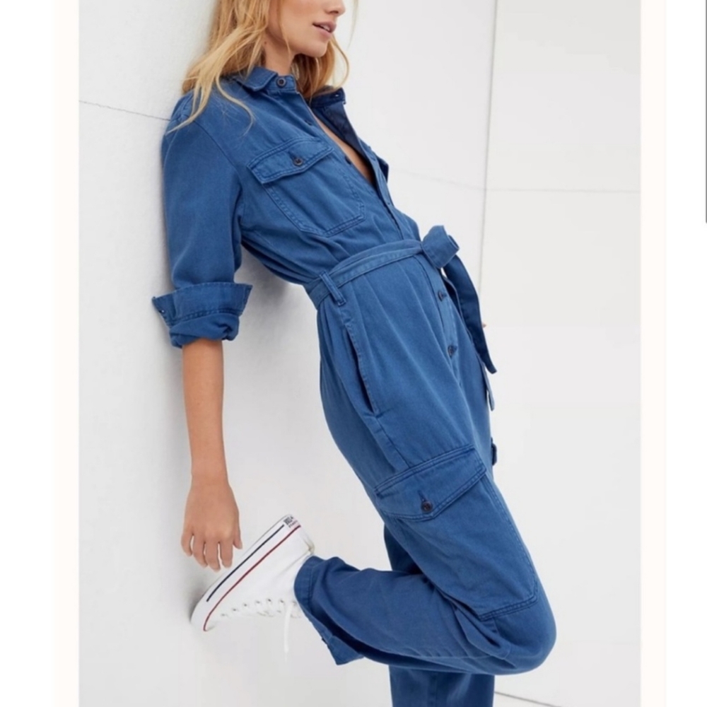 ✨Boyish “The Troy” Coveralls Flight Suit in Blue Velvet N…